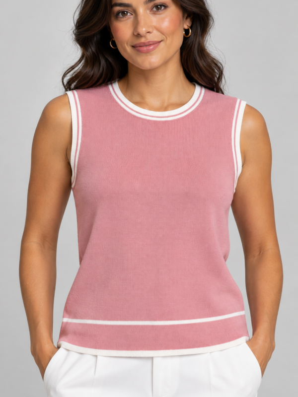 Blusinha Tricô Bicolor Paris